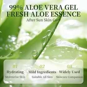 KONEUK close-up of aloe gel texture highlighting soothing hydration
