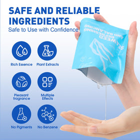 KONEUK ingredients label highlighting botanical extracts and collagen benefits
