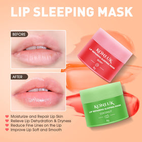 KONEUK jar close-up texture displaying creamy lip mask for deep hydration