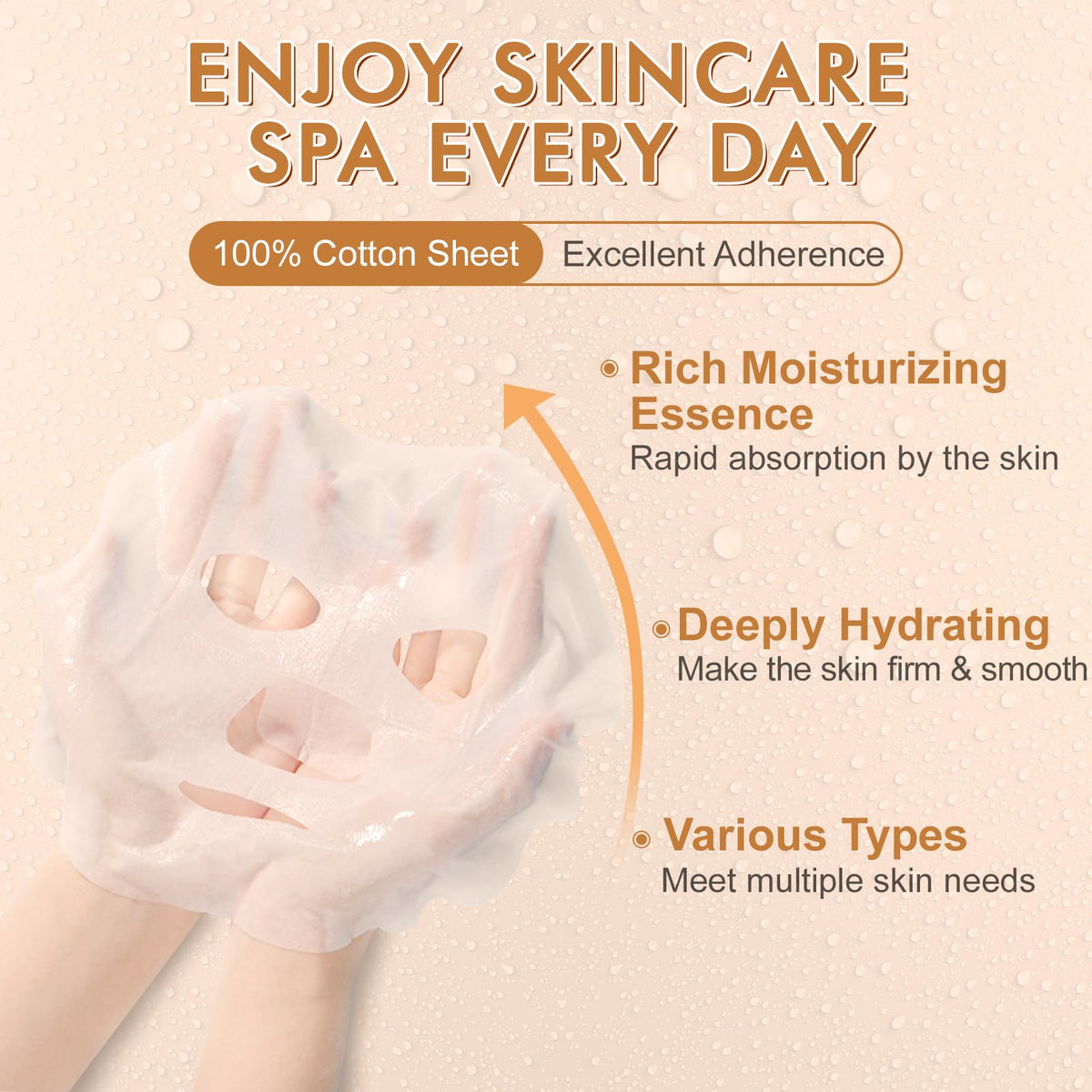 KONEUK close-up mask fabric soaked in serum showing texture and absorbency benefits