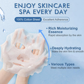 KONEUK mask close-up texture with visible serum for fast skin hydration