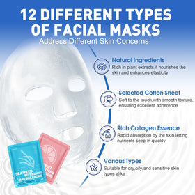 KONEUK close-up texture of a collagen sheet mask demonstrating serum richness