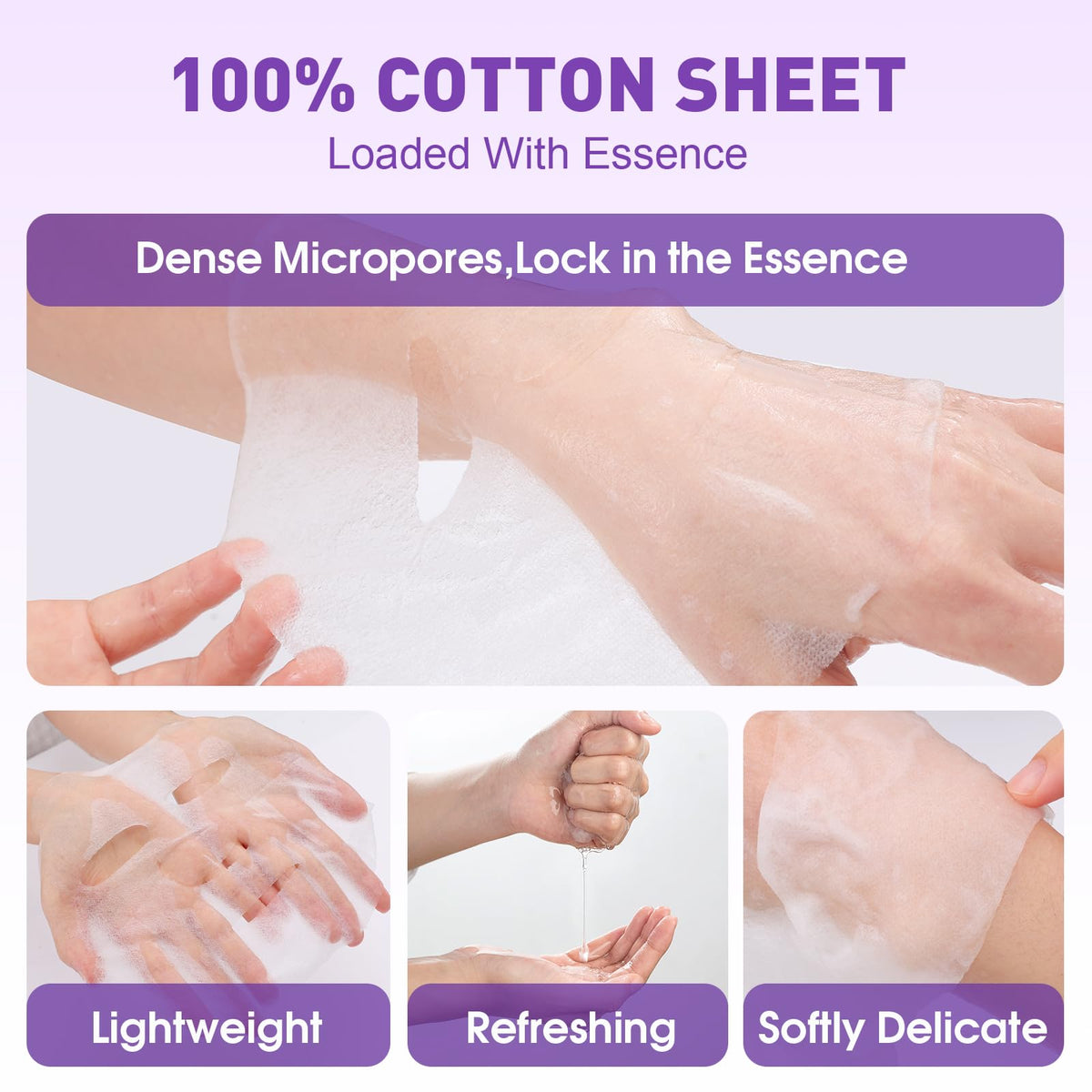 KONEUK sheet mask worn by model demonstrating fit and soothing coverage benefit