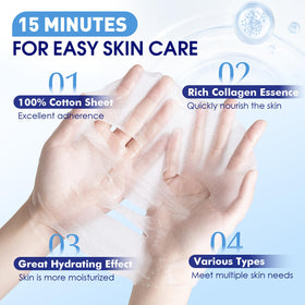 KONEUK mask sheet close-up texture showing serum saturation for better hydration