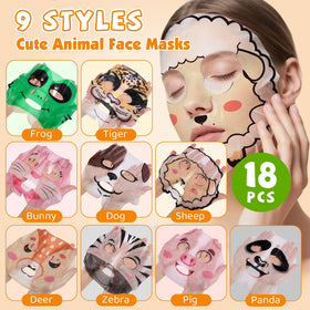 Teen wearing KONEUK animal face mask enjoying a relaxing spa moment