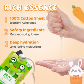 KONEUK mask held in hand to show true size and easy application