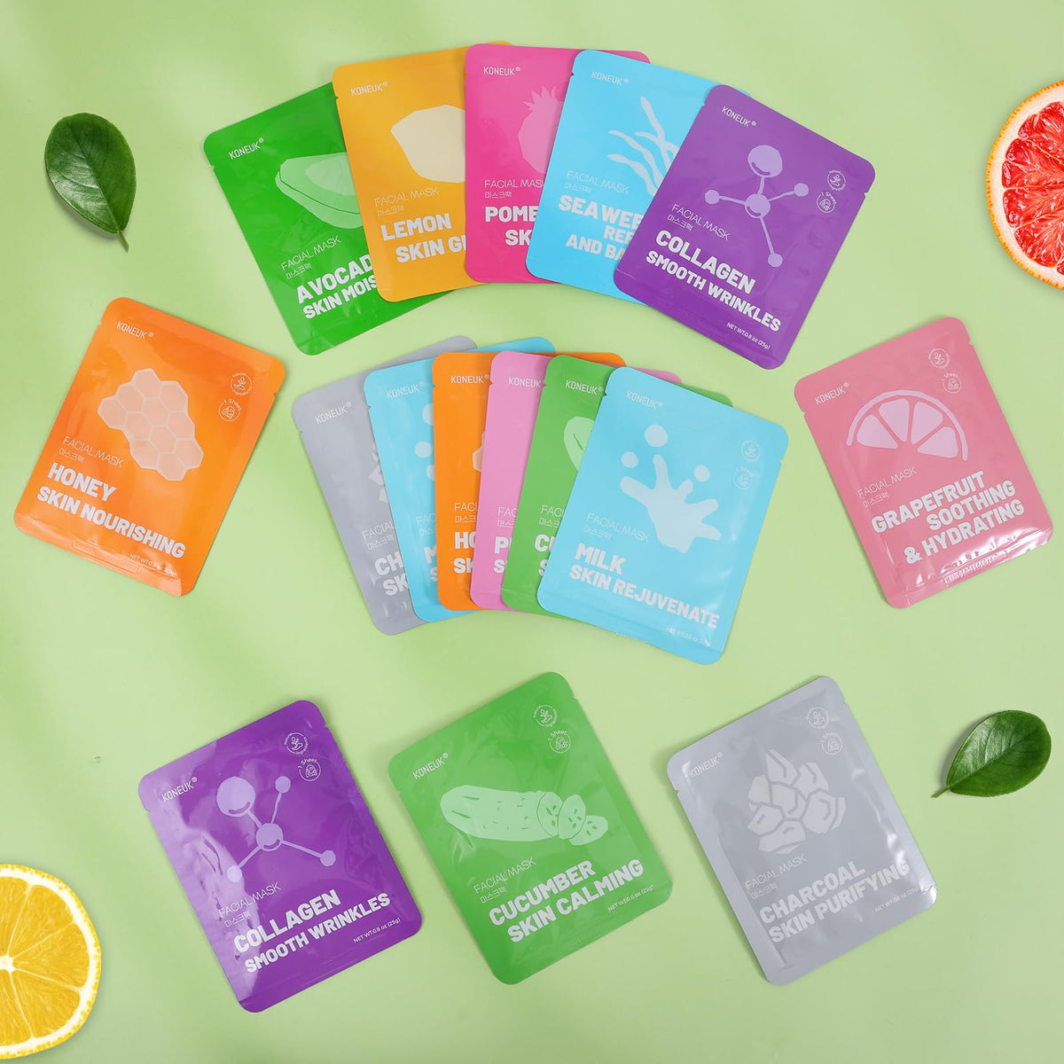 KONEUK spa party lifestyle scene with friends enjoying relaxing facial masks