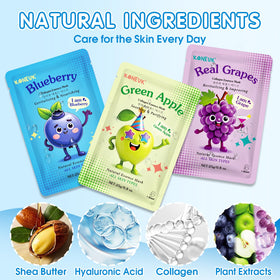 KONEUK stacked masks close-up showing bright prints and convenient bundles