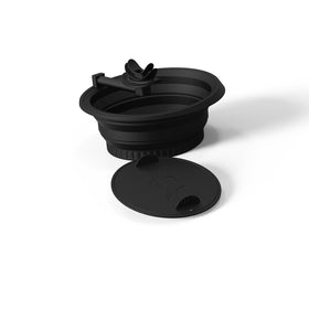 KONGISS camping lifestyle setup with bowl in tent demonstrating outdoor portability and spa-like refresh