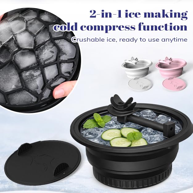 KONGISS close-up of integrated ice tray highlighting easy-freeze convenience and no extra molds needed