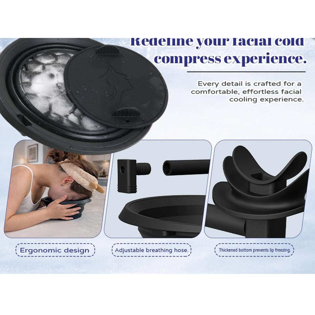 KONGISS bowl in use at bathroom vanity offering quick facial refresh and routine-friendly application