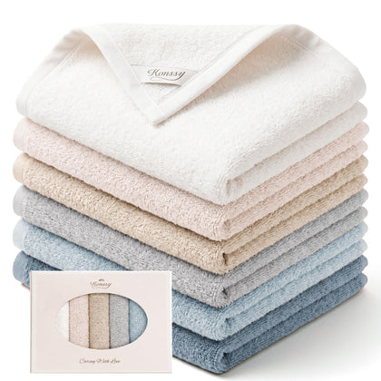 Konssy front packaging showing six-color set and gift box, easy storage benefit