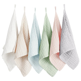konssy front pack of six face cloths showing colors and fit benefits
