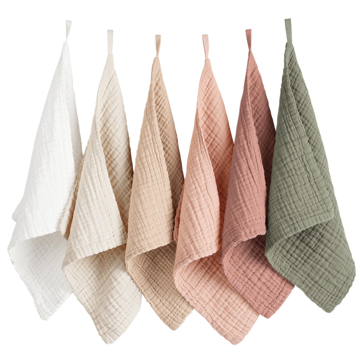 Konssy front packaging showing six colored cloths and benefits