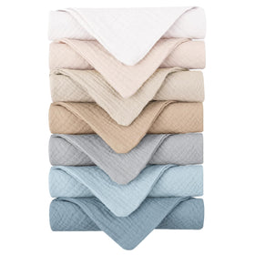 Konssy front packaging showing seven soft muslin cloths, practical storage benefit