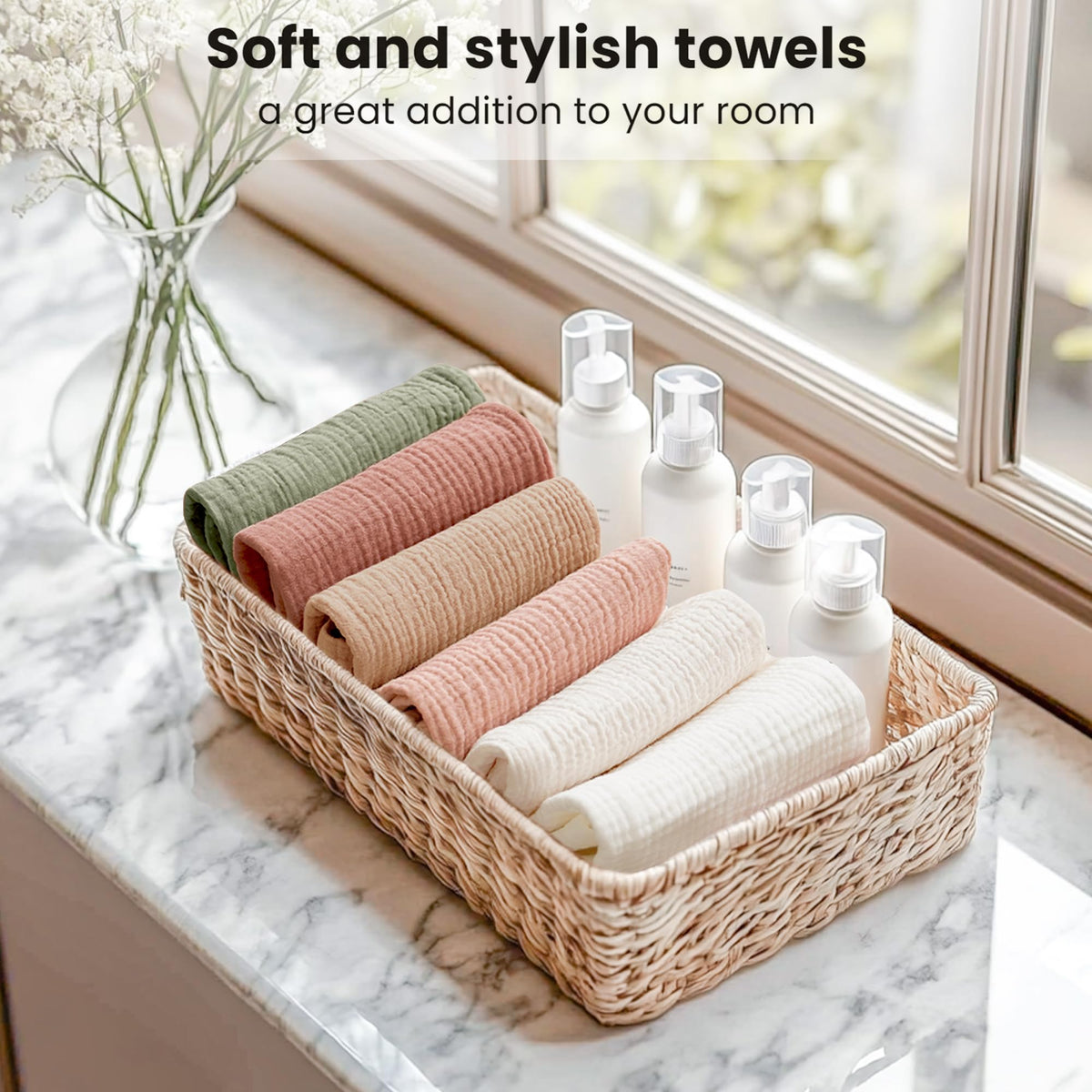 Konssy cloths folded inside travel bag for on-the-go care