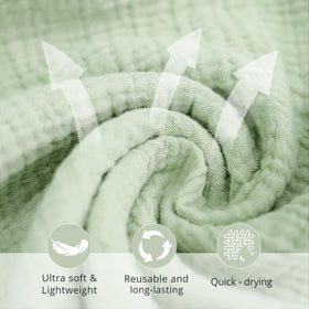Konssy stacked cloths showing size and thickness for absorbency benefit