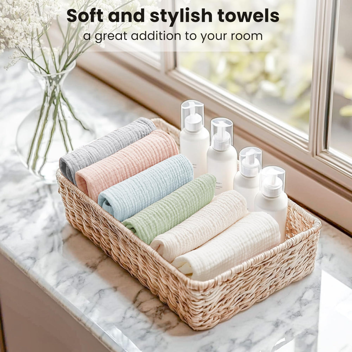 konssy travel bag with cloths ready for on-the-go gentle cleansing