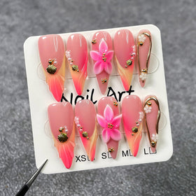 koopnati front packaging showing almond French tip set and included kit benefit