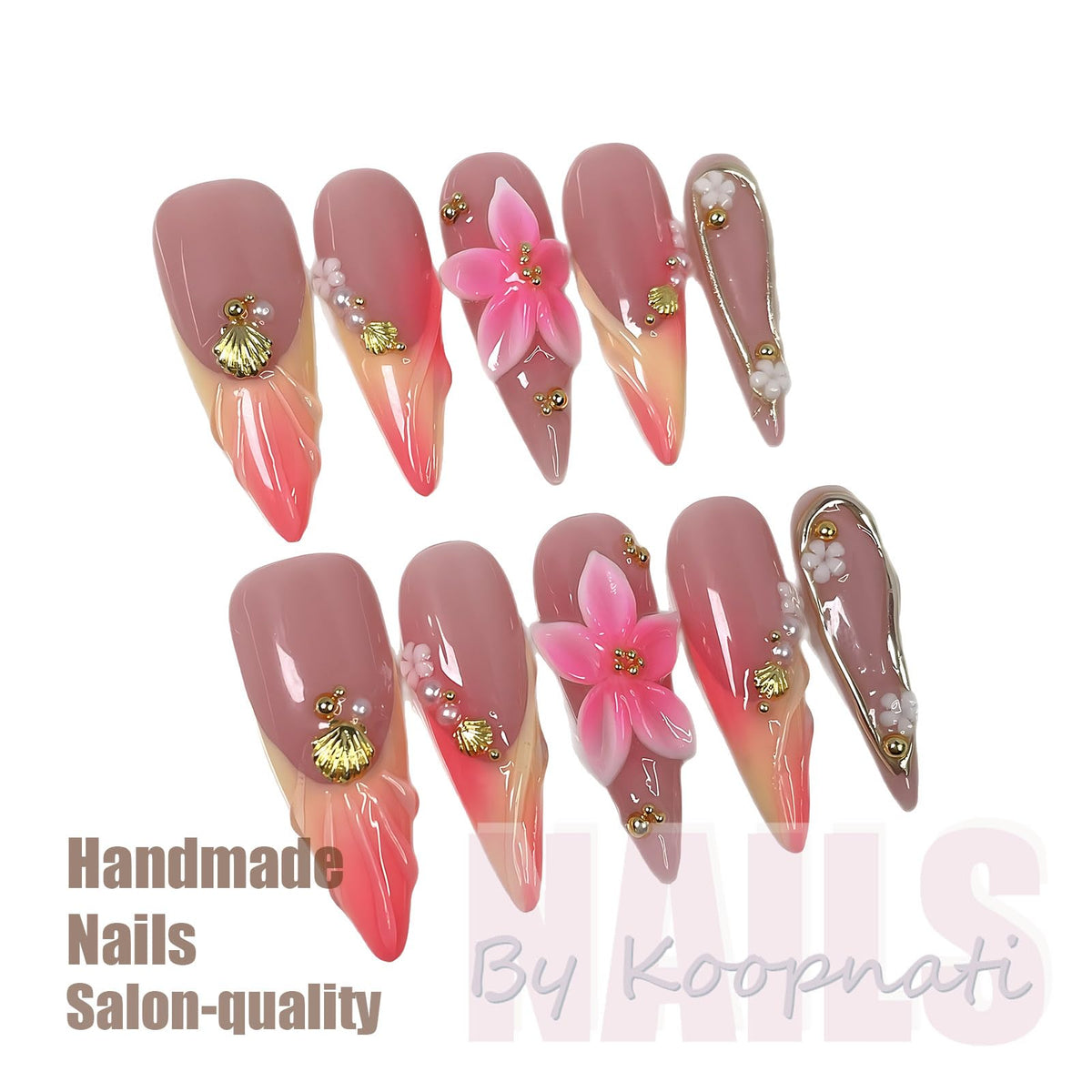 koopnati in-use image of woman applying nails for quick at-home manicure