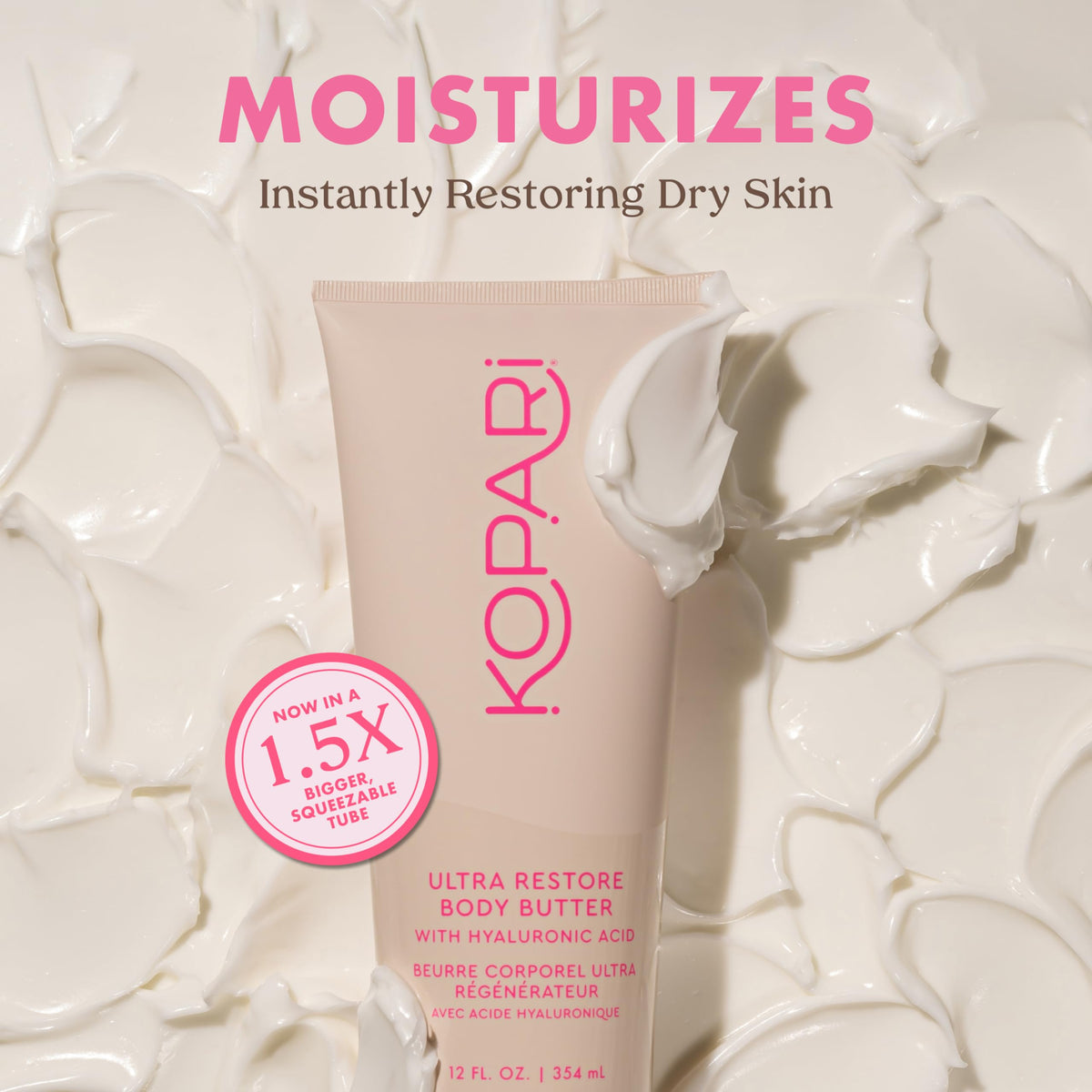 Kopari whipped texture close-up showing airy cream and fast absorption benefit