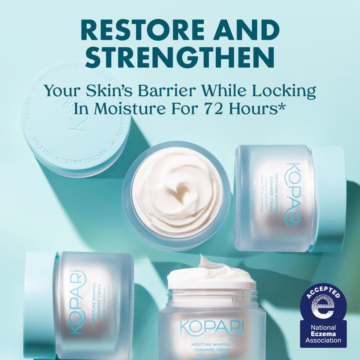 close-up whipped texture of Kopari cream showing lightweight absorption benefit