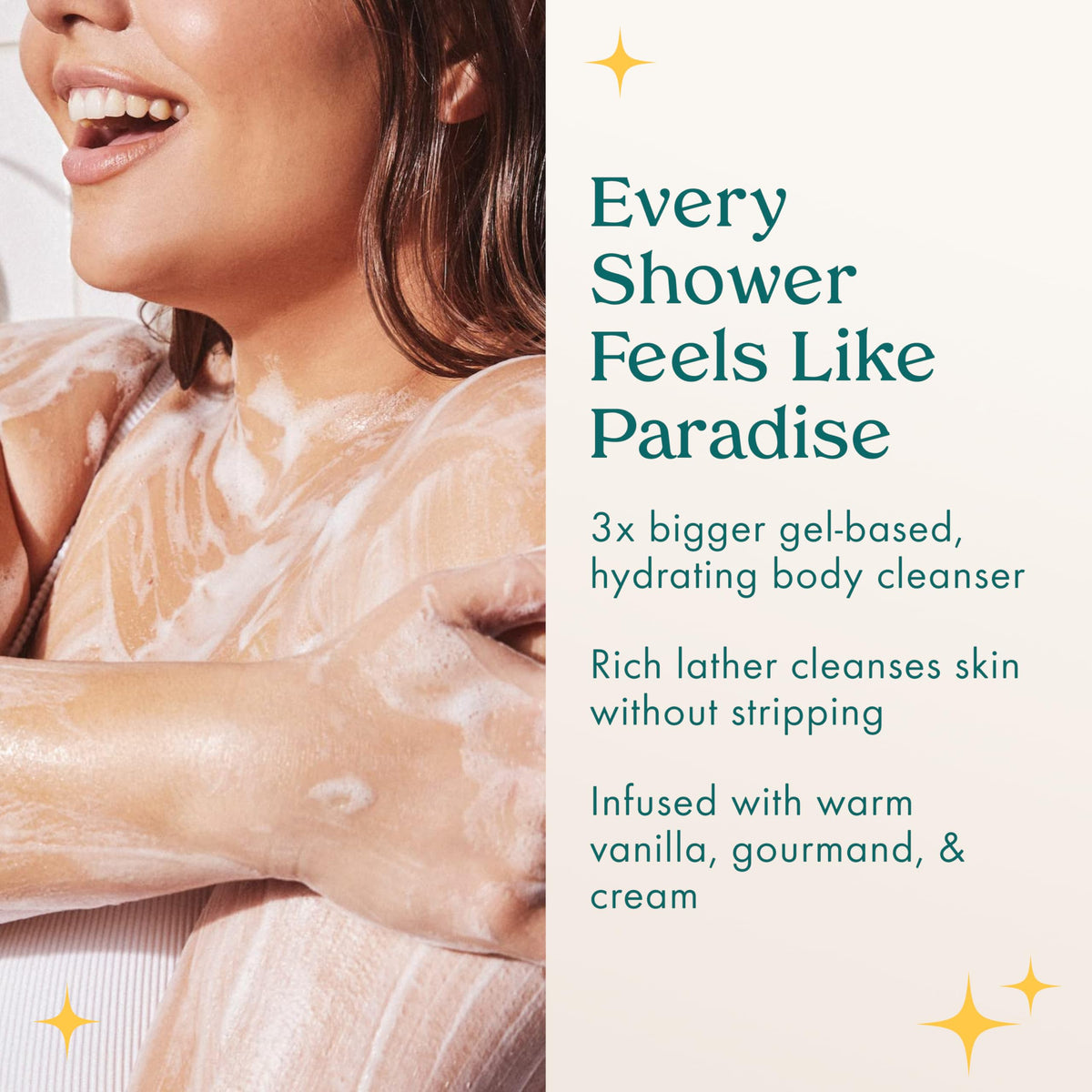 Kopari gel texture close-up illustrating rich lather benefit