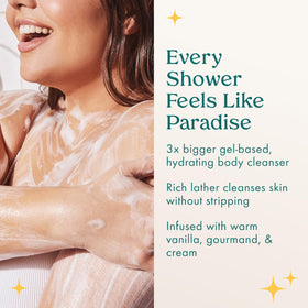 Kopari gel texture close-up illustrating rich lather benefit
