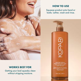Kopari ingredients coconut water and sea kelp highlighting hydration