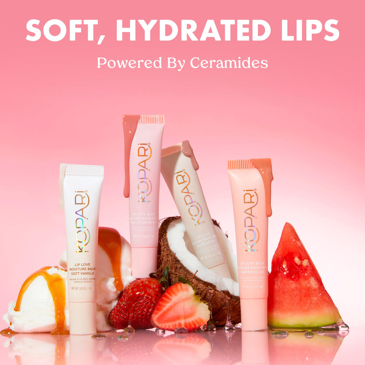 Kopari open tube texture revealing smooth balm and moisturizing finish