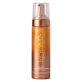 Kopari mousse front packaging showing bottle and branding for quick recognition and trust