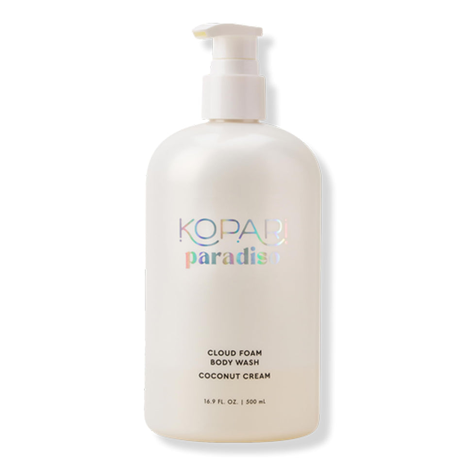 Kopari front packaging showing bottle and tropical design, inviting hydration