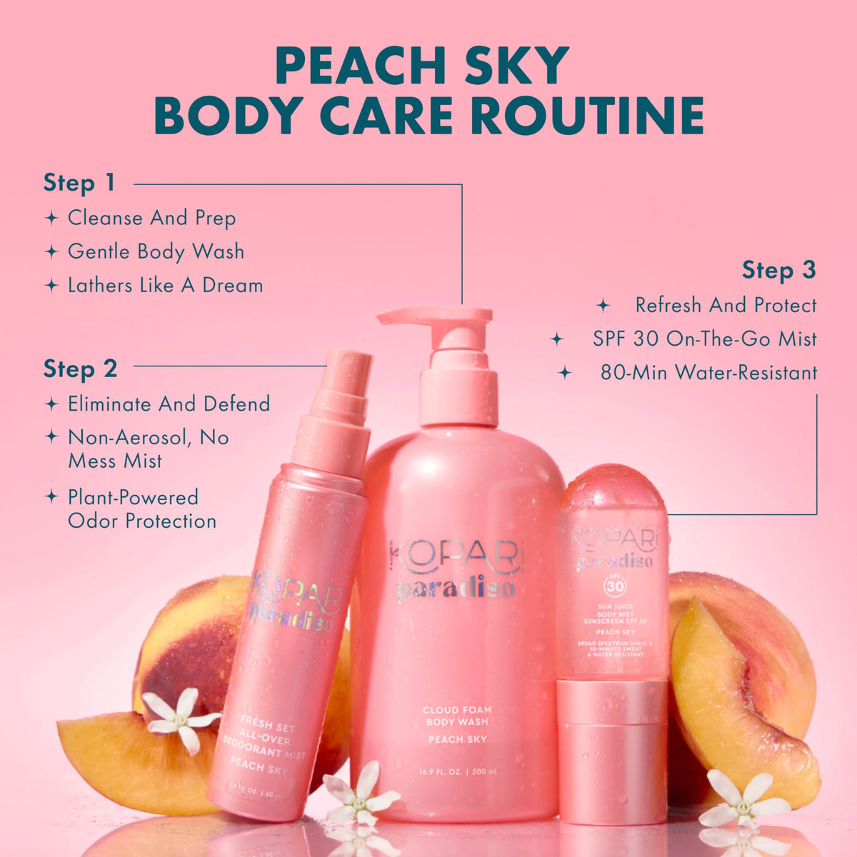 Kopari product label showing key hyaluronic acid and vitamin E benefits