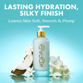 Kopari pump detail highlighting easy dispensing for anytime use
