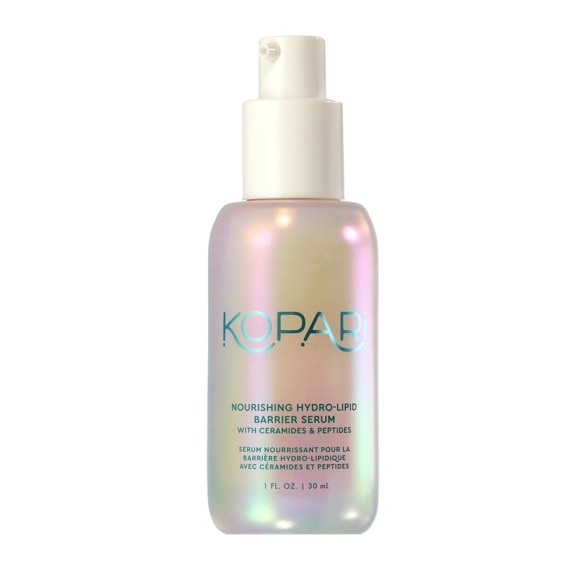 Kopari front packaging showing serum bottle and brand benefit