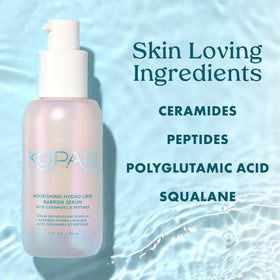 Kopari ingredients shot with ceramides and hyaluronic for repair