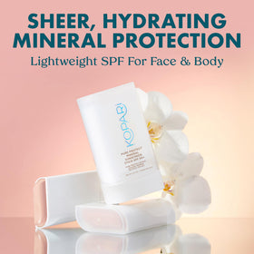 Close-up texture of Kopari stick illustrating smooth clear glide for easy spread