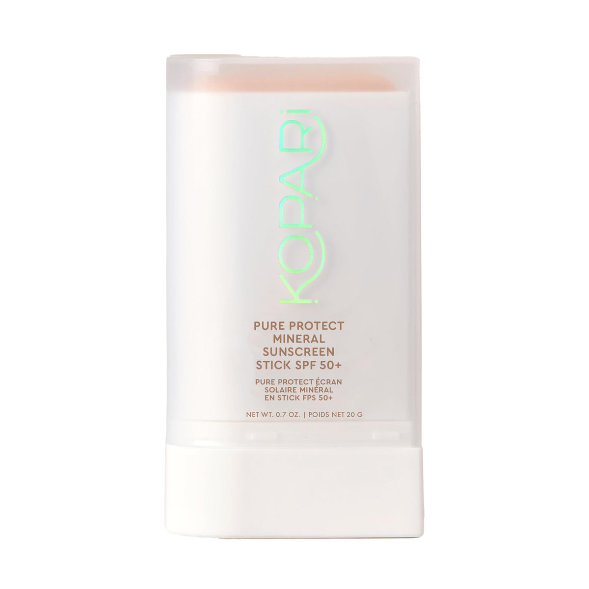 Kopari stick front packaging showing SPF 50+ protection and compact design