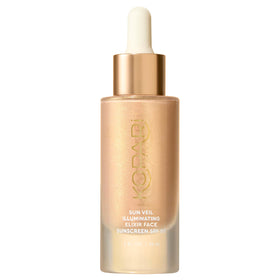 Kopari front packaging showing SPF and radiant finish benefit