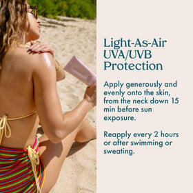 Kopari sunglaze bottle beside sunglasses to show size and portability