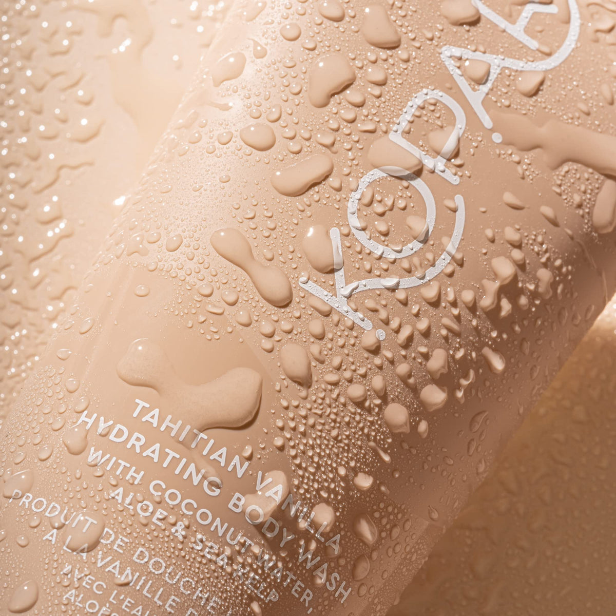 Kopari foam texture close-up highlighting creamy lather and hydration