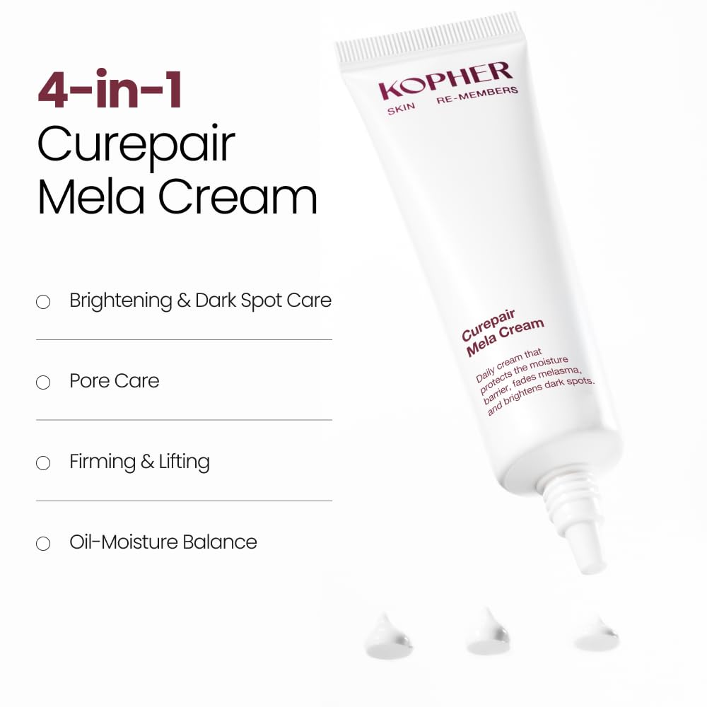 Kopher cream on fingertip demonstrating lightweight spreadability