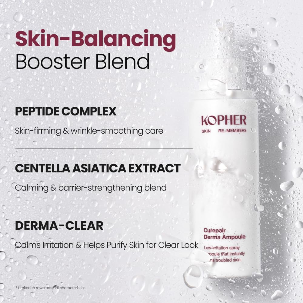 Kopher mist on bathroom counter in routine setting, aids simple daily use