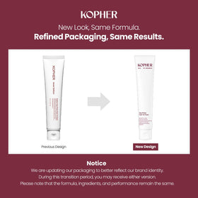 Kopher tube close-up label displaying 4ever Edition and benefits for clarity