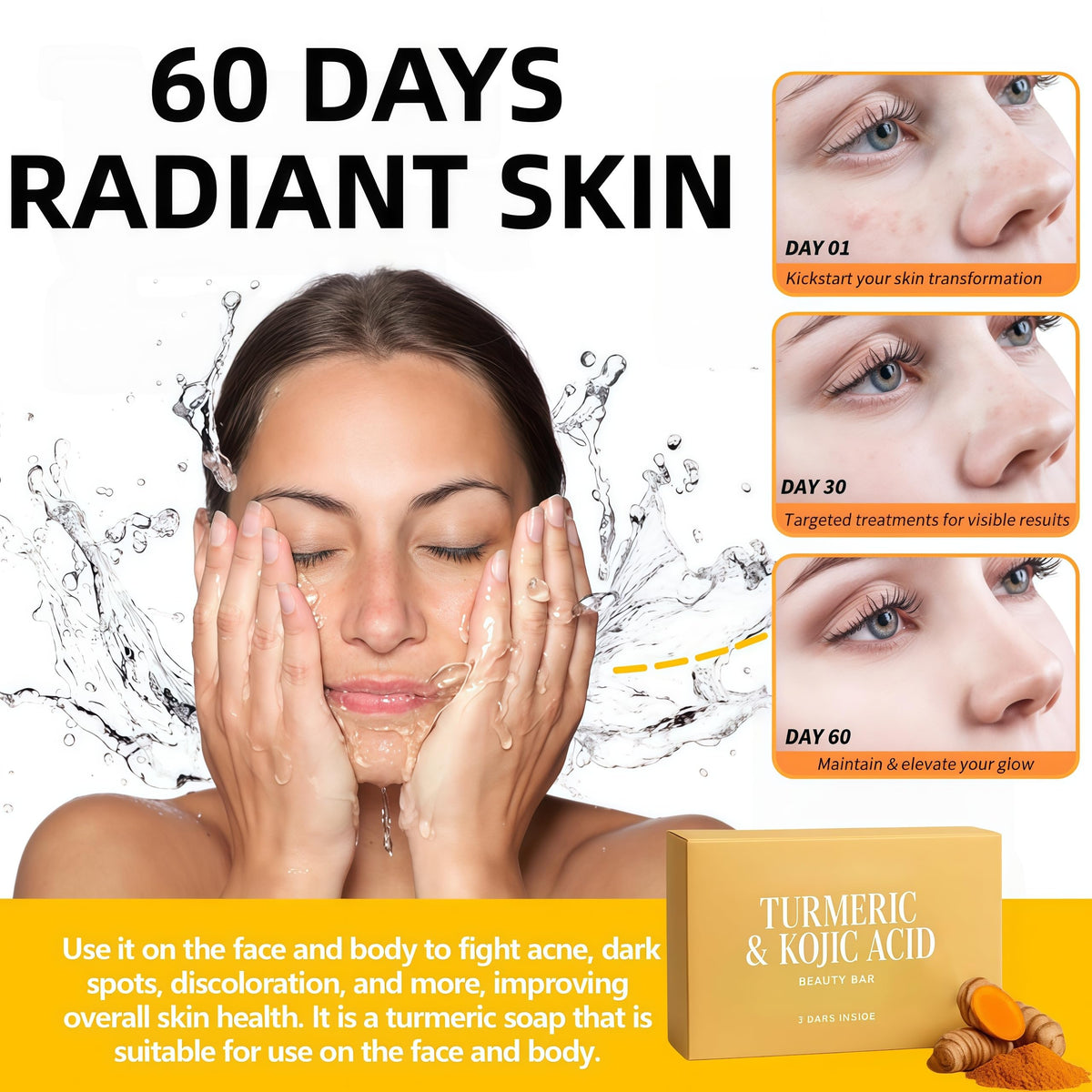 KORA BALM applied to face lather demonstrating gentle brightening cleanse