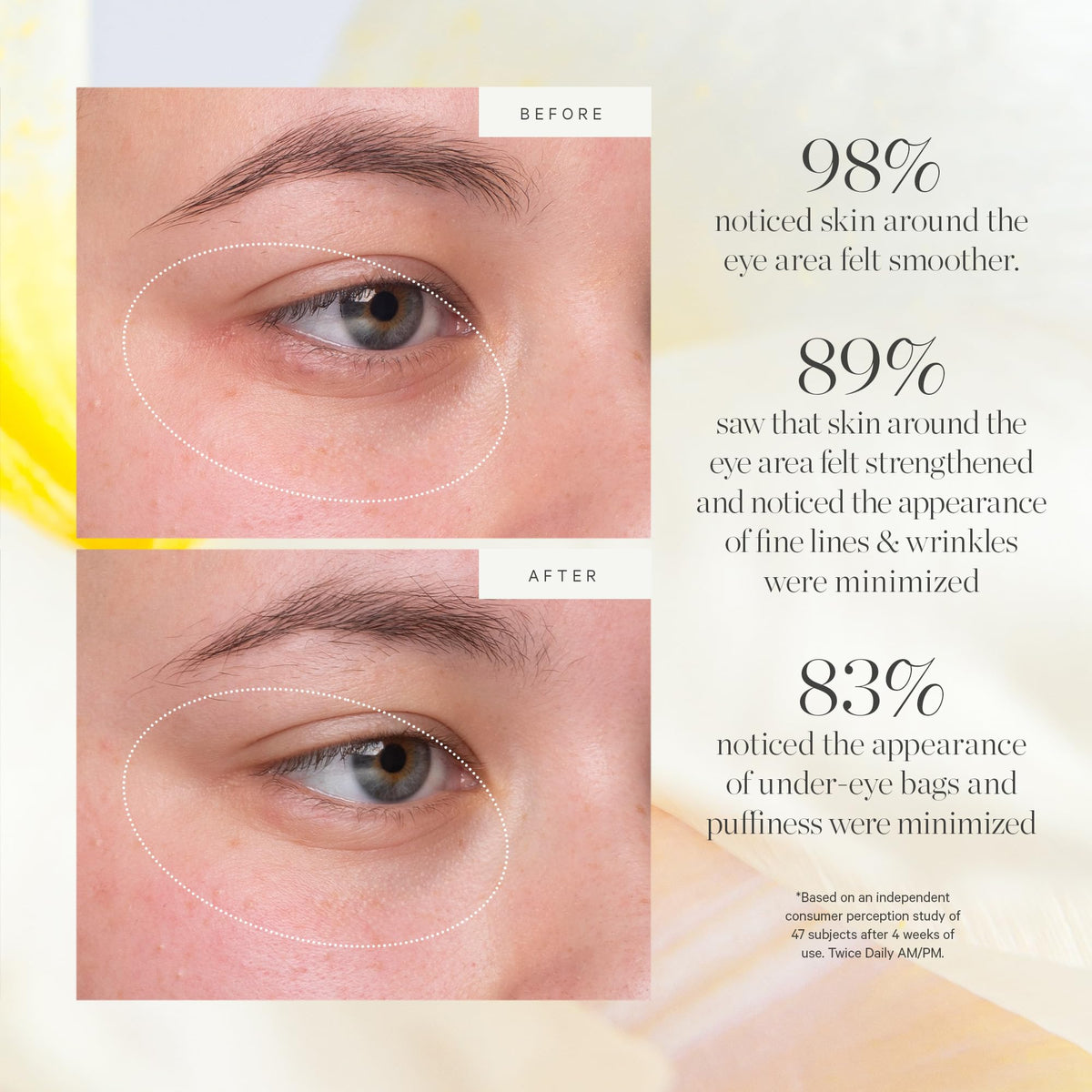 KORA Organics quinoa peptides close-up showing firming skin support