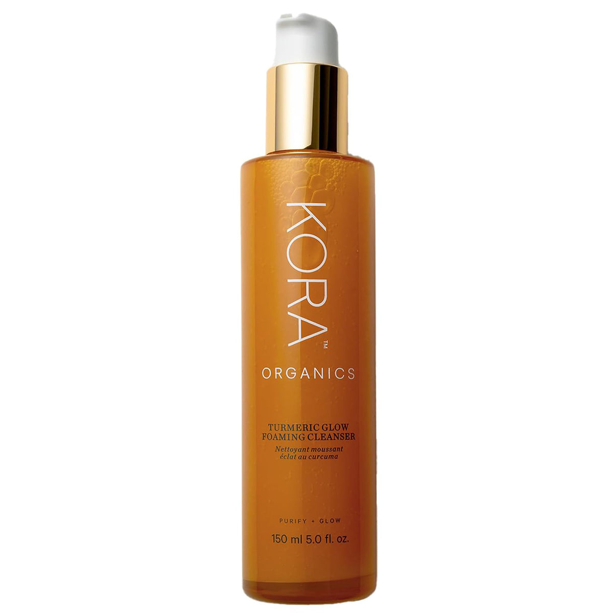KORA Organics front packaging showing cleanser and benefits