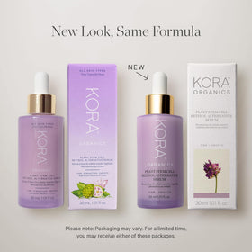 KORA Organics on bathroom counter styled to show everyday routine integration