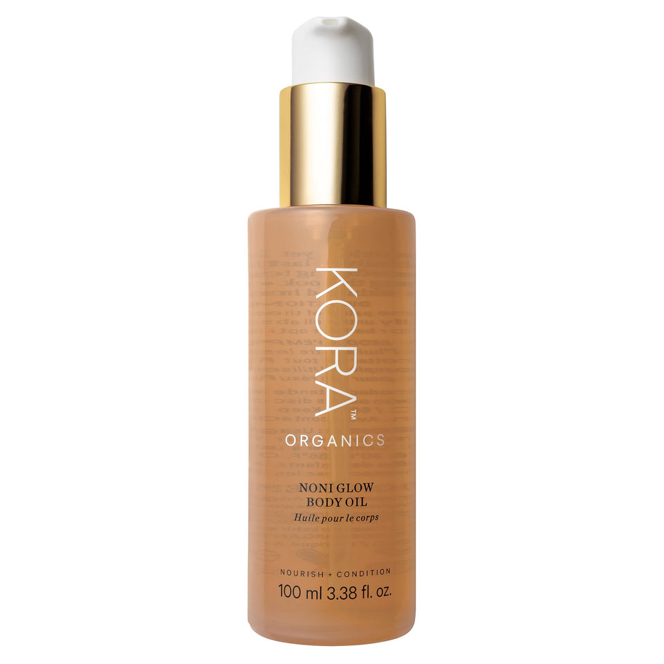 KORA Organics front bottle shot showing clean packaging and organic benefit