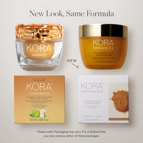 KORA Organics open jar with cream texture highlighting fast-absorbing hydration